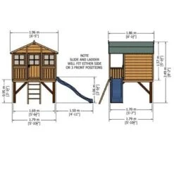 Stork Playhouse - All Sizes -Build4less Shop 1 5060490131085 stork platform slide 004 1