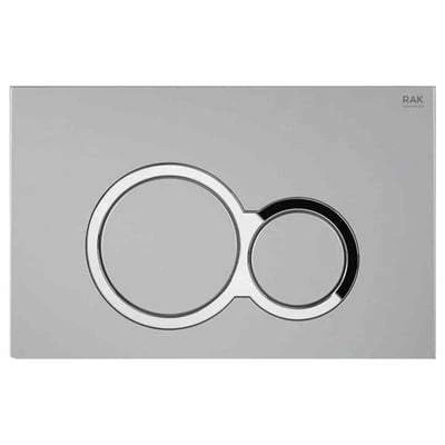 Matt Chrome Flush Plate With Polished Chrome Surrounding Round Push Plates 1 Matt Chrome Flush Plate With Polished Chrome Surrounding Round Push Plates