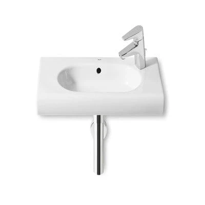 Roca Meridian-N Compact 600mm Wall-Hung Basin 1 Tap Hole - Image 2