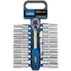 Draper Combined MM/AF Deep Socket And Ratchet Set - 1/2" Square Drive - (20 Pieces)
