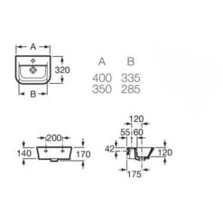 Roca The Gap Compact Wall Hung Basin 1 Tap Hole - All Sizes -Build4less Shop 171879 1