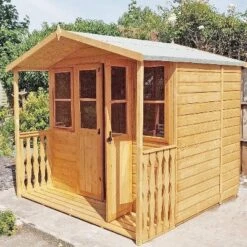 Houghton Shiplap 7ft X 7ft Summerhouse W/ Veranda -Build4less Shop 1a