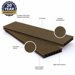 DDecks Duro360 Composite Reversible Decking Board 138mm X 23mm X 3.6m - All Colours -Build4less Shop 20YearWarrantyDDeckDDecksDuro360CompositeReversibleDeckingBoard138mmx23mmx3.6m