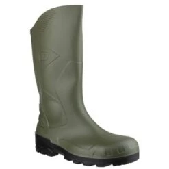 Dunlop Devon Safety Wellington Green - All Sizes