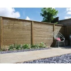 Level Top Louvre Fence Panel - All Sizes