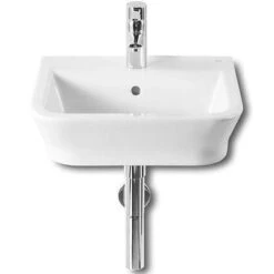 Roca The Gap 450mm Wall Hung Cloakroom Basin With Fixing Kit 1 Tap Hole