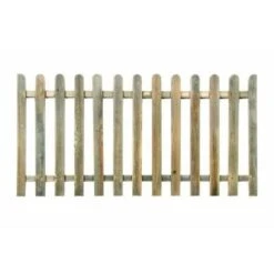Palisade Level Top Round Pale Fence Panel - All Sizes