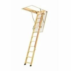 LWL Extra Wooden Loft Ladder With Unfolding Support Mechanism - All Sizes