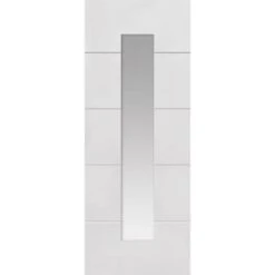 4 Line Horizontal Primed Glazed Internal Door - 1981mm X 762mm -Build4less Shop 4LineHorizontalPrimedGlazed 1