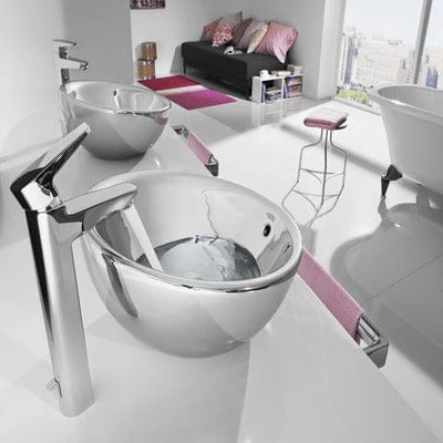Roca Esmai Chrome Extended Basin Mixer Tap With Pop-Up Waste 2 Roca Esmai Chrome Extended Basin Mixer Tap With Pop-Up Waste - Image 2
