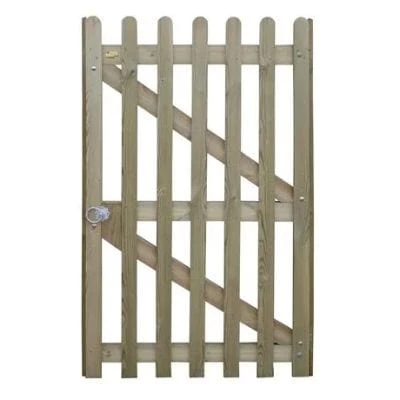 Round Pale Palisade Gate - 1.75m X 1m 1 Round Pale Palisade Gate - 1.75m X 1m