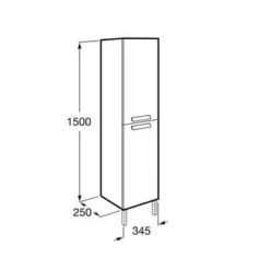 Roca Debba 345mm Standard Column Bathroom Unit - All Colours -Build4less Shop 856844806 dimensions 1