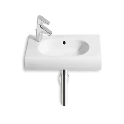 Roca Meridian-N Compact 600mm Wall-Hung Basin 1 Tap Hole