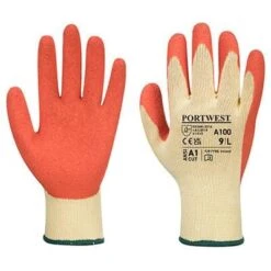 Portwest Grip Glove Latex (Pack Of 12) - All Sizes -Build4less Shop A100ORR