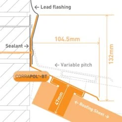 Corrapol-BT Wall Top Flashing Range -Build4less Shop AC620BL 01T