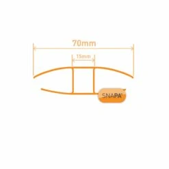 Snapa 16mm Clear Polycarbonate H Section - All Sizes -Build4less Shop AG122 01T