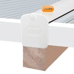 Snapa White Lean-to Bar With Endcap (10, 16, 25, 32, 35mm) - All Sizes -Build4less Shop AG13W 02I