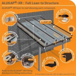 Alukap-XR 45mm Aluminium Bar With 55mm Rafter Gasket And End Cap - All Lengths -Build4less Shop AKX228B 01N fb1669cd 7b67 4bd4 97c8 8168c2aad90a