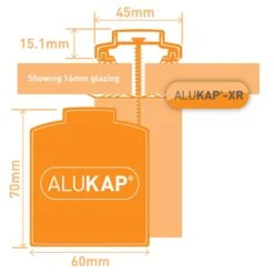 Alukap-XR 45mm Aluminium Bar With 45mm Rafter Gasket And End Cap - All Lengths -Build4less Shop AKX228B 01T