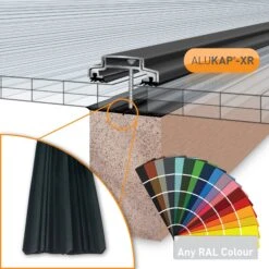 Alukap-XR 45mm Aluminium Bar With 55mm Rafter Gasket And End Cap - All Lengths -Build4less Shop AKX228P 01I a0c61fac 700f 4348 8057 52df4652d718