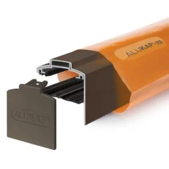 Alukap-XR 60mm Aluminium Gable Bar With 45mm Rafter Gasket And End Cap - All Lengths