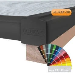 Alukap-XR 60mm Aluminium Gable Bar With 45mm Rafter Gasket And End Cap - All Lengths -Build4less Shop AKX460P 02I
