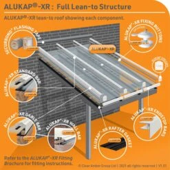 Alukap-XR 60mm Wall Bar 3.0m With Rafter Gasket And End Cap - All Colours -Build4less Shop AKX576W 01N