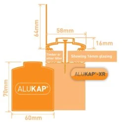 Alukap-XR 60mm Wall Bar 3.0m With Rafter Gasket And End Cap - All Colours -Build4less Shop AKX576W 01T