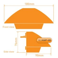 Alukap-XR Ridge Radius End Cap - All Colours -Build4less Shop AKX773B 01T