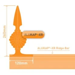 Alukap-XR Aluminium Finial - All Colours -Build4less Shop AKX774B 01T