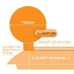 Alukap-XR 150mm Ball Finial - All Colours -Build4less Shop AKX776W 01T