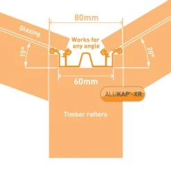 Alukap-XR Valley Bar With Gaskets 3.0m White -Build4less Shop AKX810B 01T