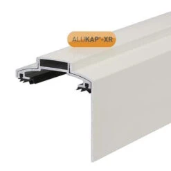 Alukap-XR 60mm Aluminium Gable Bar 3m No Rafter Gasket White And End Cap
