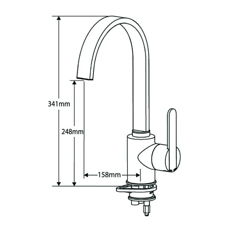 Amur Brushed Nickel Kitchen Tap 2 Amur Brushed Nickel Kitchen Tap - Image 2