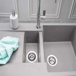 Amsterdam 15 1.5 Bowl Granite Composite Kitchen Sink - All Colours -Build4less Shop Amsterdam151.5BowlGraniteCompositeKitchenSink AllColours