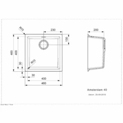 Amsterdam 40 1 Bowl Granite Composite Kitchen Sink - All Colours -Build4less Shop Amsterdam40