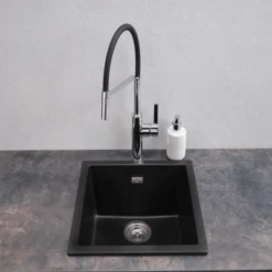 Amsterdam 40 1 Bowl Granite Composite Kitchen Sink - All Colours -Build4less Shop Amsterdam401BowlGraniteCompositeKitchenSink AllColours