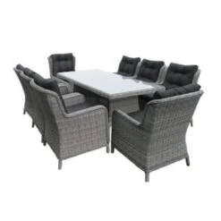 Astor Dark 8 Person Rectangle Dining Set