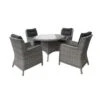 Astor Dark 4 Person Round Dining Set
