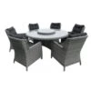 Astor Dark 6 Person Round Dining Set