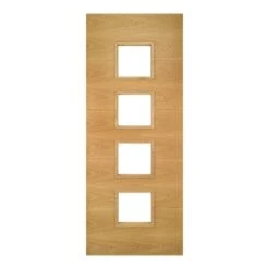 Augusta Oak Prefinished Internal Glazed Door - All Sizes