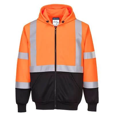 Portwest Hi-Vis Two-Tone Zipped Hoodie - All Sizes 1 Portwest Hi-Vis Two-Tone Zipped Hoodie - All Sizes