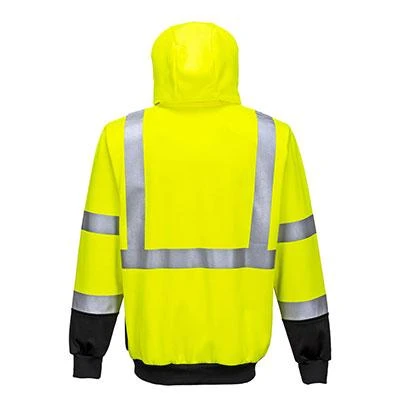 Portwest Hi-Vis Two-Tone Zipped Hoodie - All Sizes 4 Portwest Hi-Vis Two-Tone Zipped Hoodie - All Sizes - Image 4