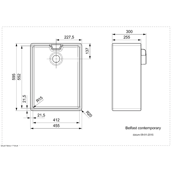 Belfast Contemporary Ceramic Kitchen Sink 2 Belfast Contemporary Ceramic Kitchen Sink - Image 2