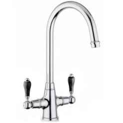 Brooklyn Chrome Dual Lever Mixer Kitchen Tap
