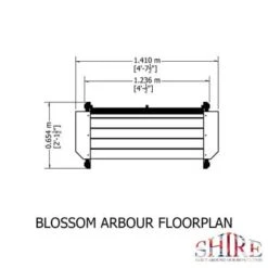 Blossom Arbour - 4ft X 2ft (Pressure Treated) -Build4less Shop BlossomArbourFLOORPLAN 700x 34e6999f 2cd8 4acc aa44 073984a1d7d2