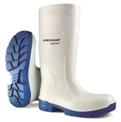 Dunlop Purofort Foodpro Multigrip Safety Wellington White - All Sizes