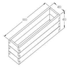Forest Caledonian Trough Raised Bed 5 Forest Caledonian Trough Raised Bed -Build4less Shop CAL4501800 3 1