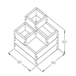 Forest Caledonian Tiered Raised Bed -Build4less Shop CALTRB9090 4 1