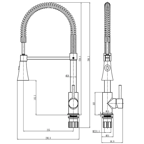 Chiana Kitchen Mixer Tap With Flexi Spray 2 Chiana Kitchen Mixer Tap With Flexi Spray - Image 2